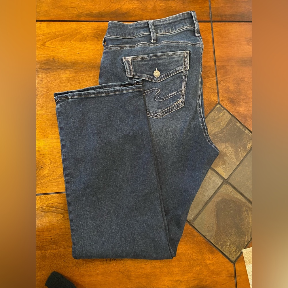 Silver Boot Cut Jeans